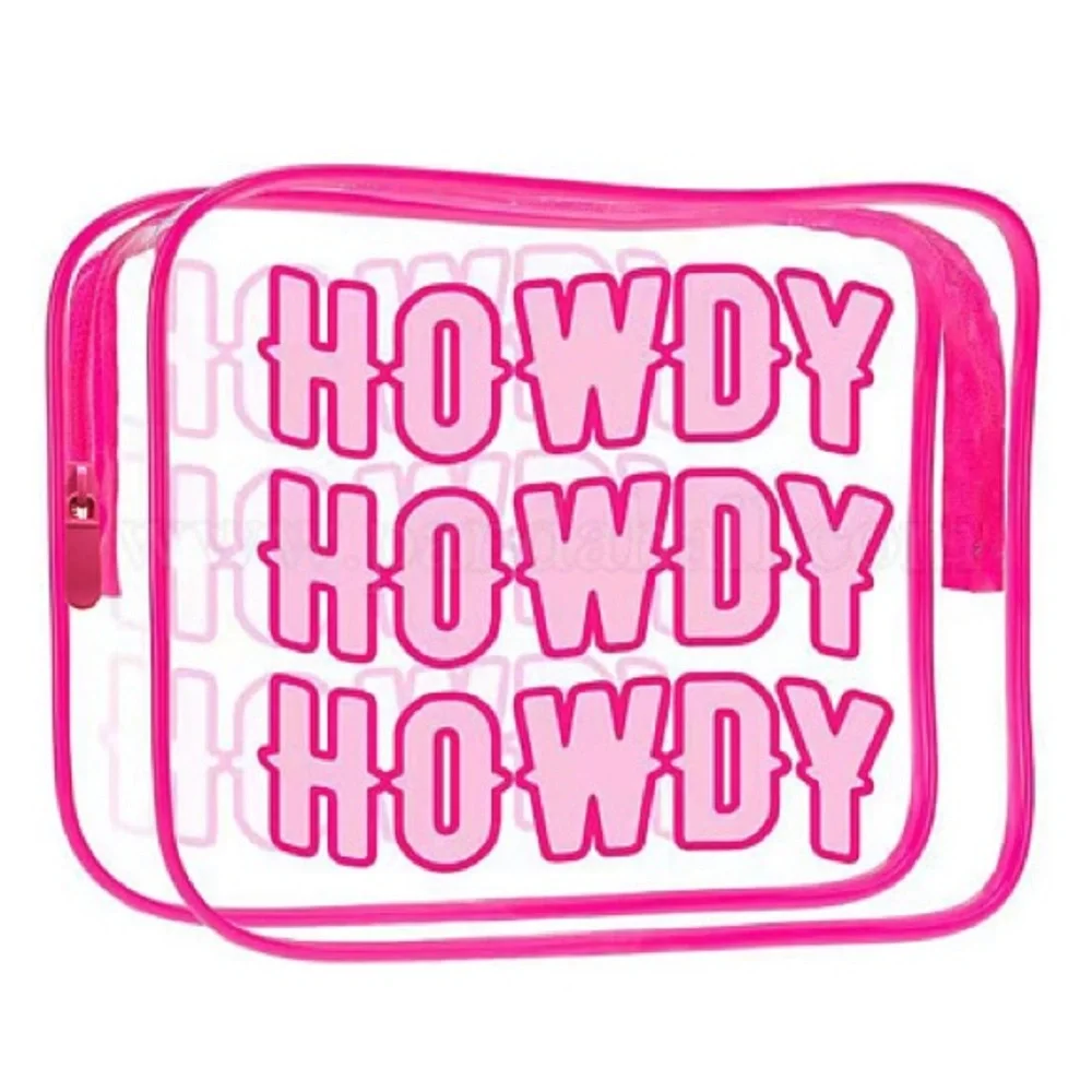 Pink & Clear HOWDY Cosmetic Bag